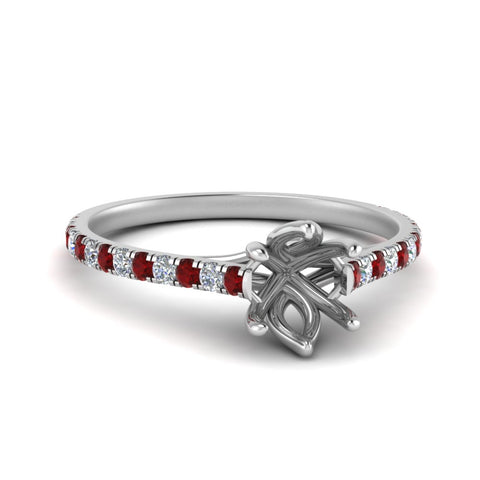 6 Claw Prong Simple Semi Mount Ring