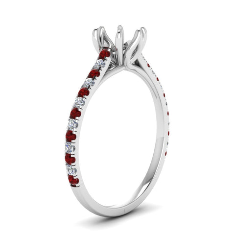 6 Claw Prong Simple Semi Mount Ring