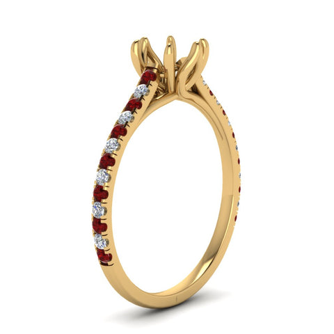 6 Claw Prong Simple Semi Mount Ring