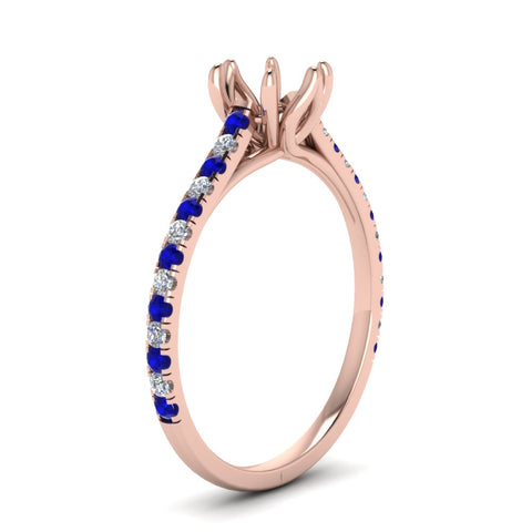 6 Claw Prong Simple Semi Mount Ring