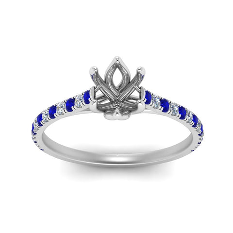 6 Claw Prong Simple Semi Mount Ring