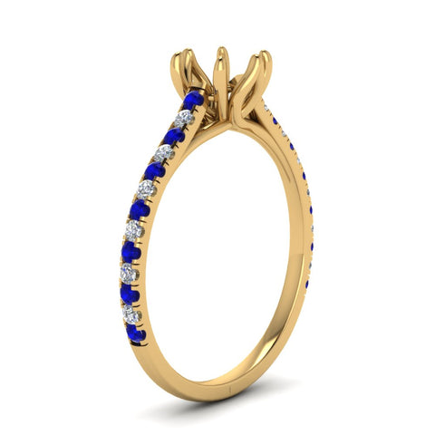 6 Claw Prong Simple Semi Mount Ring