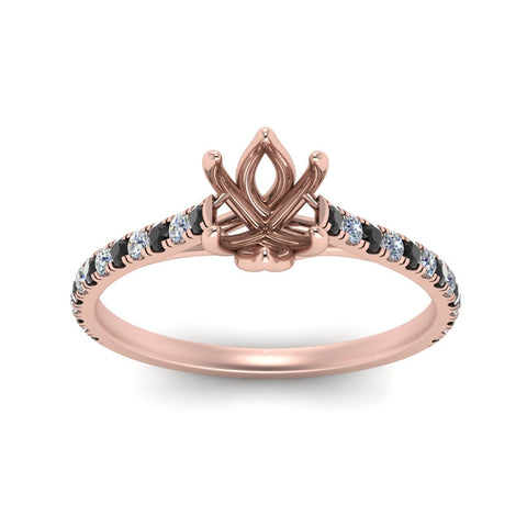 6 Claw Prong Simple Semi Mount Ring