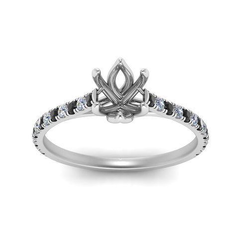 6 Claw Prong Simple Semi Mount Ring