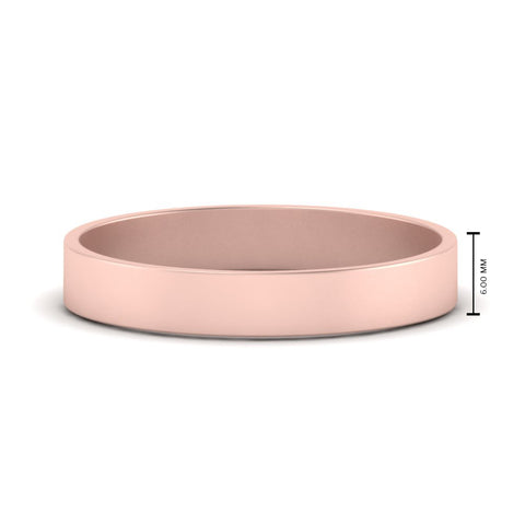 5 mm Flat Gold Wedding Band