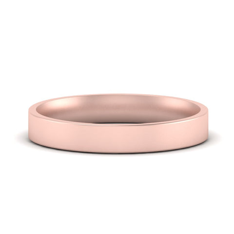 Comfort Fit Flat 4 mm Mens Wedding Band