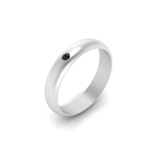 Comfort Fit Single Stone Mens Engagement Ring