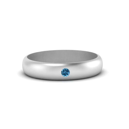 Comfort Fit Single Stone Mens Engagement Ring