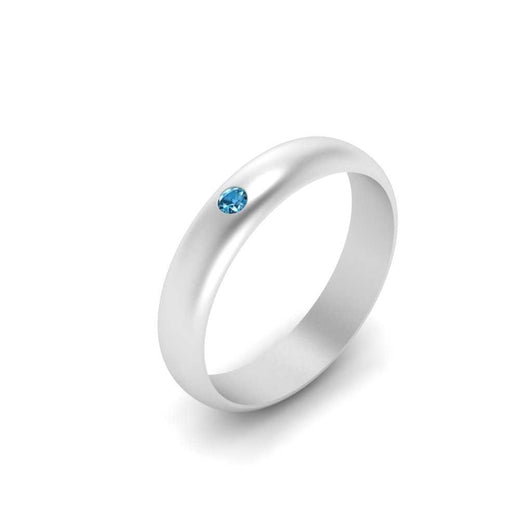Comfort Fit Single Stone Mens Engagement Ring