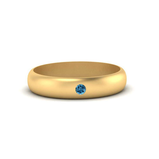 Comfort Fit Single Stone Mens Engagement Ring