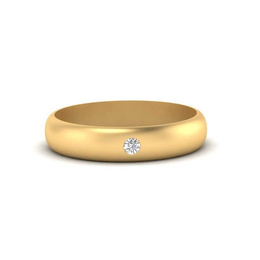 Comfort Fit Single Stone Mens Engagement Ring
