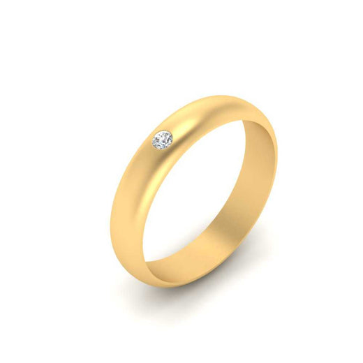 Comfort Fit Single Stone Mens Engagement Ring