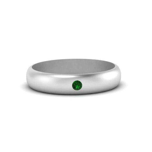 Comfort Fit Single Stone Mens Engagement Ring