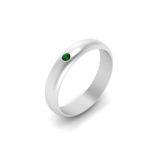Comfort Fit Single Stone Mens Engagement Ring