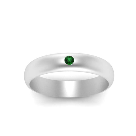 Comfort Fit Single Stone Mens Engagement Ring