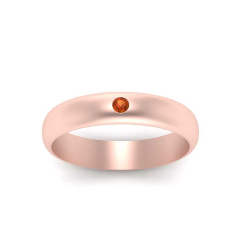 Comfort Fit Single Stone Mens Engagement Ring
