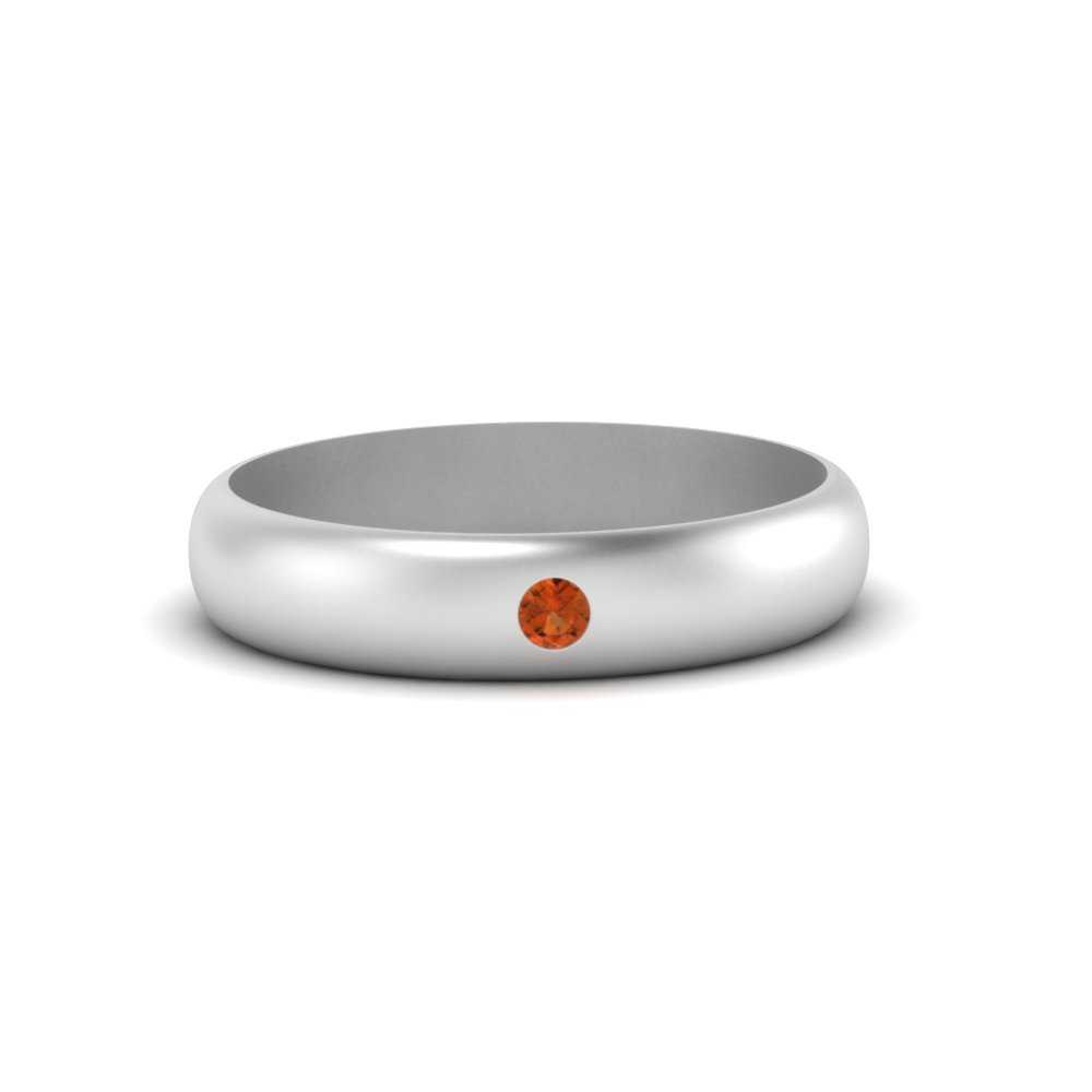 Comfort Fit Single Stone Mens Engagement Ring