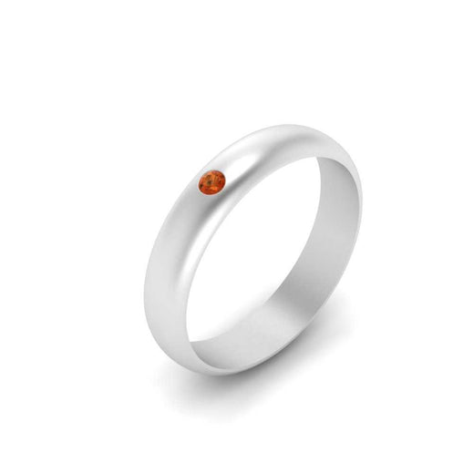 Comfort Fit Single Stone Mens Engagement Ring