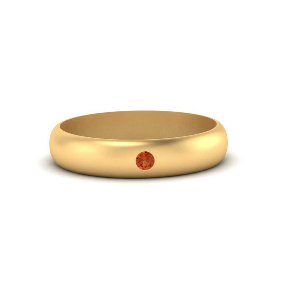 Comfort Fit Single Stone Mens Engagement Ring