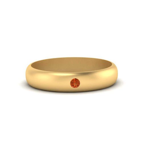 Comfort Fit Single Stone Mens Engagement Ring
