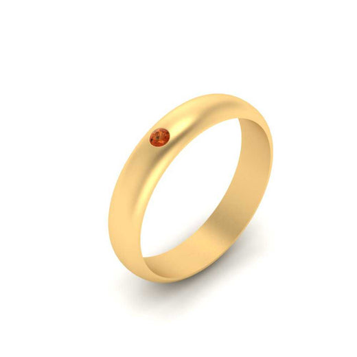 Comfort Fit Single Stone Mens Engagement Ring