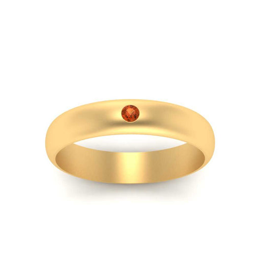 Comfort Fit Single Stone Mens Engagement Ring