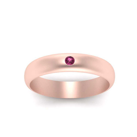 Comfort Fit Single Stone Mens Engagement Ring