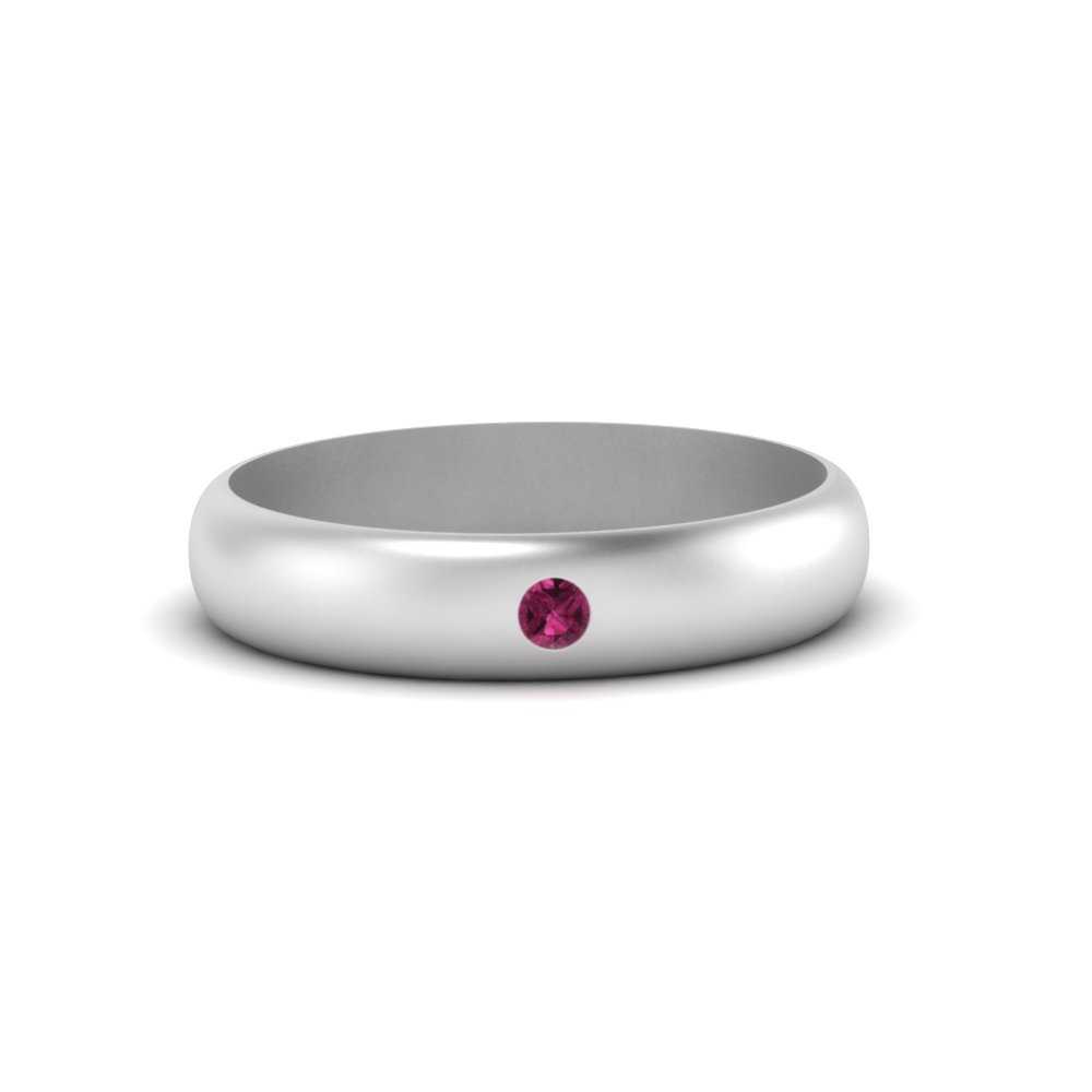 Comfort Fit Single Stone Mens Engagement Ring