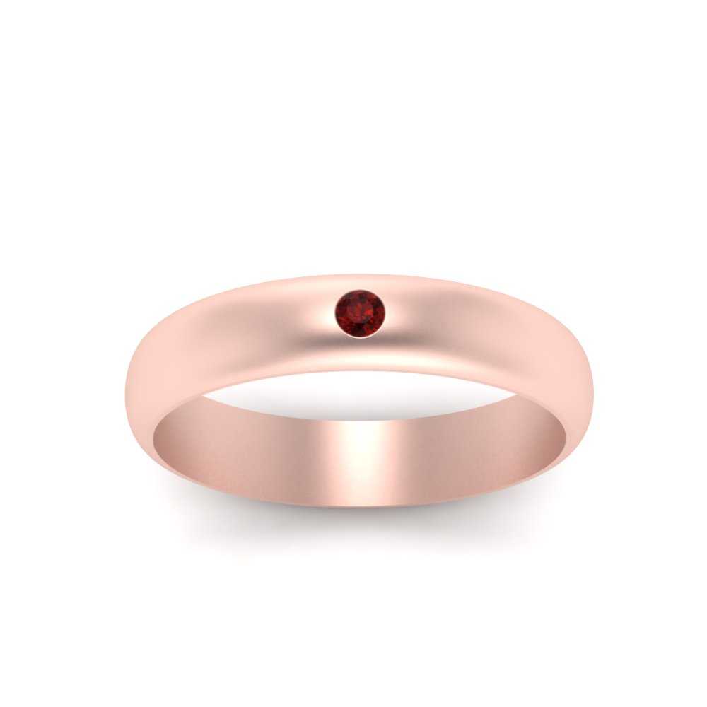 Comfort Fit Single Stone Mens Engagement Ring