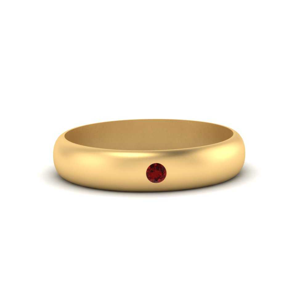 Comfort Fit Single Stone Mens Engagement Ring