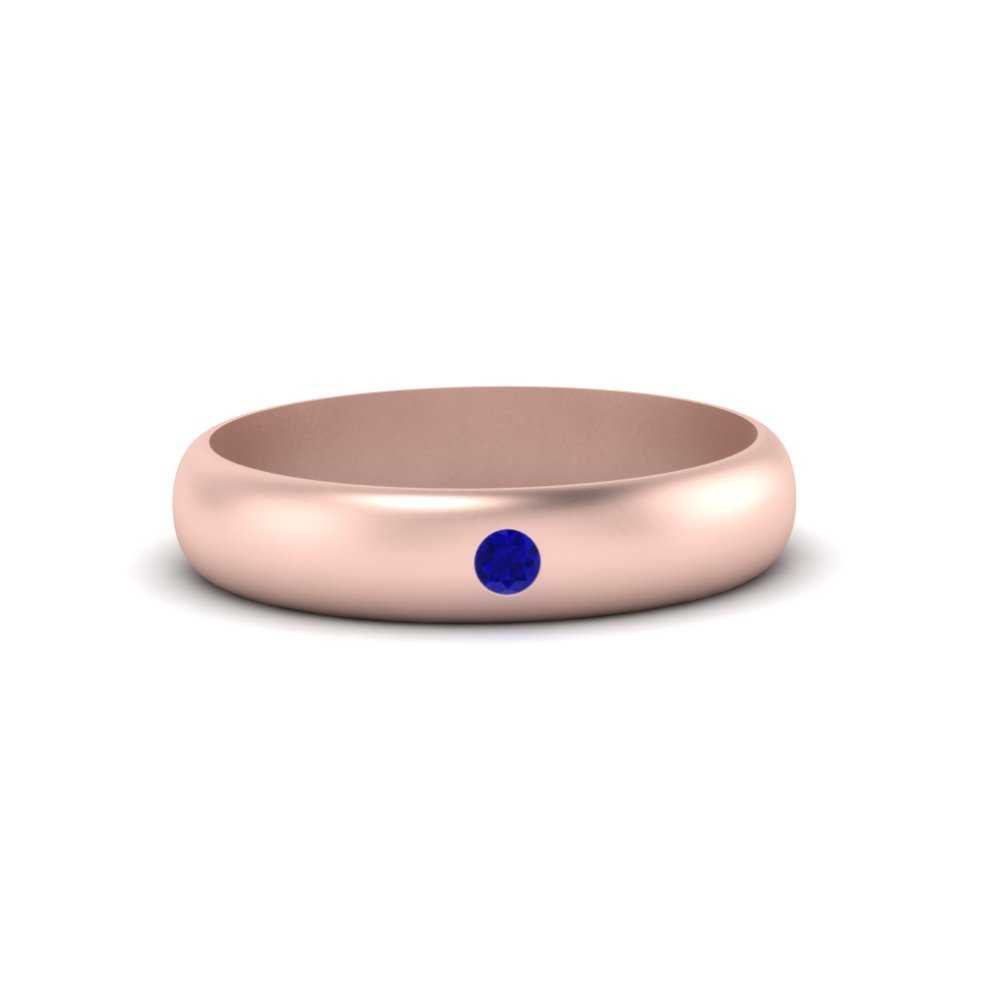 Comfort Fit Single Stone Mens Engagement Ring