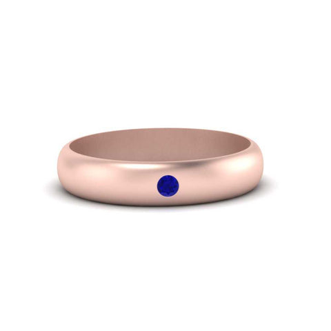 Comfort Fit Single Stone Mens Engagement Ring