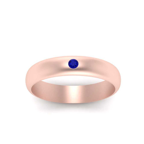 Comfort Fit Single Stone Mens Engagement Ring