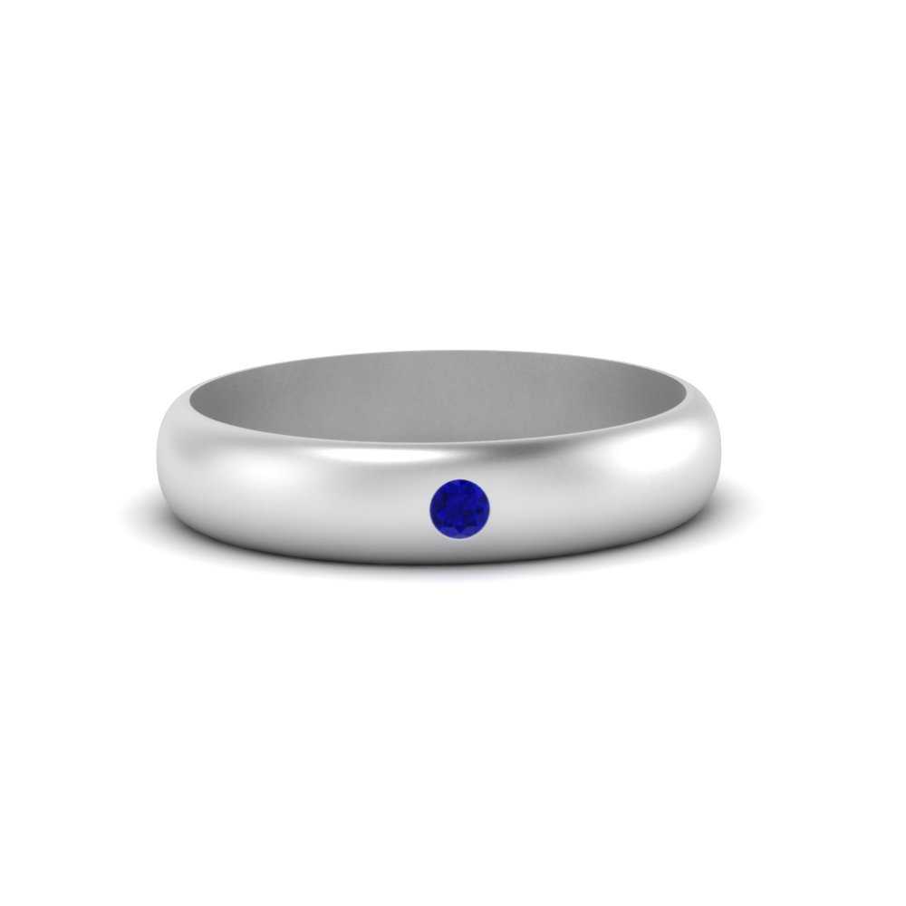 Comfort Fit Single Stone Mens Engagement Ring