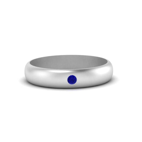 Comfort Fit Single Stone Mens Engagement Ring