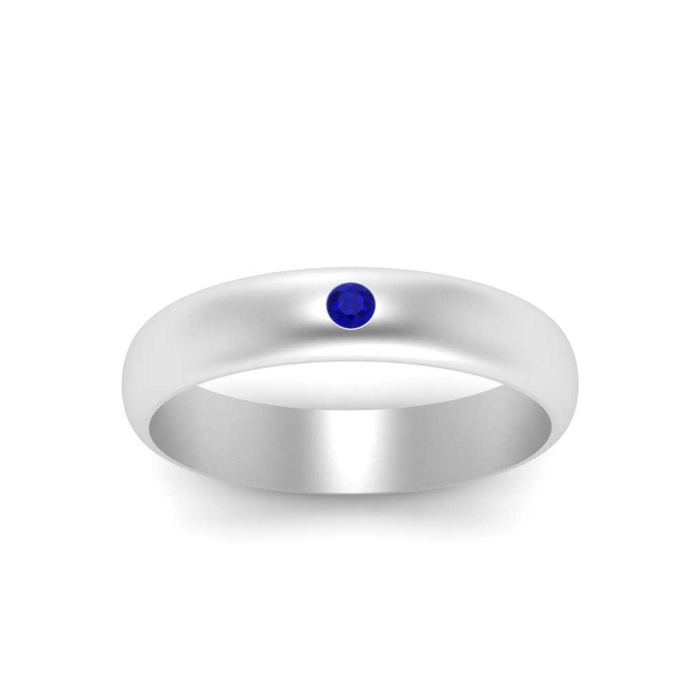 Comfort Fit Single Stone Mens Engagement Ring