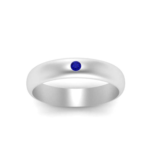 Comfort Fit Single Stone Mens Engagement Ring