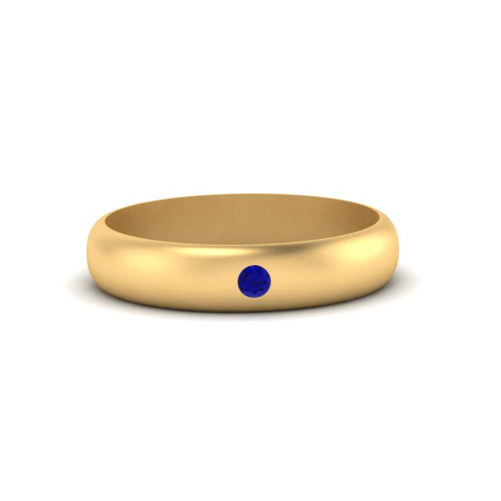 Comfort Fit Single Stone Mens Engagement Ring