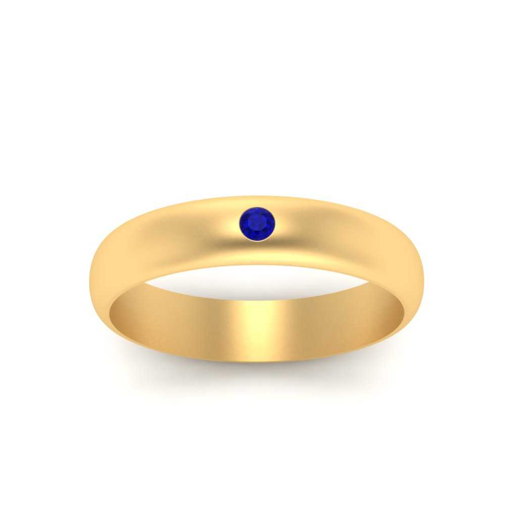 Comfort Fit Single Stone Mens Engagement Ring