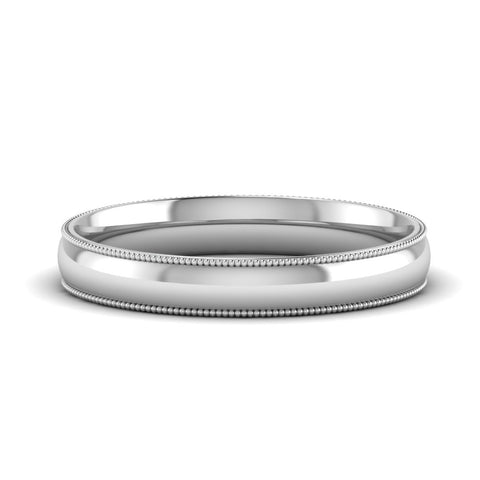 Comfort Fit Wedding Band Milgrain Edge