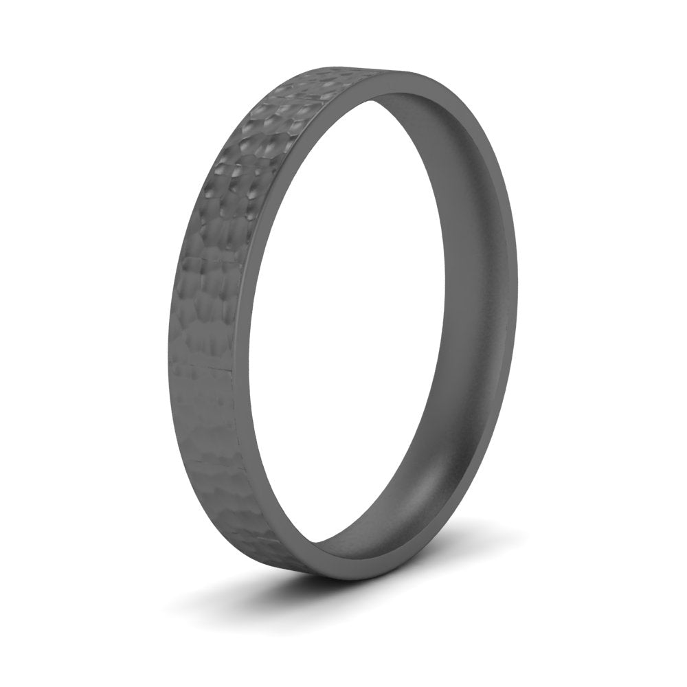 Hammered Wedding Band Comfort Fit 5 mm