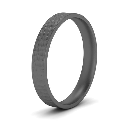 Hammered Wedding Band Comfort Fit 5 mm
