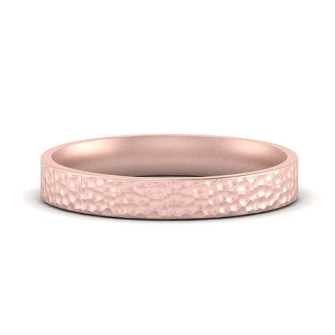 Hammered Wedding Band Comfort Fit 5 mm