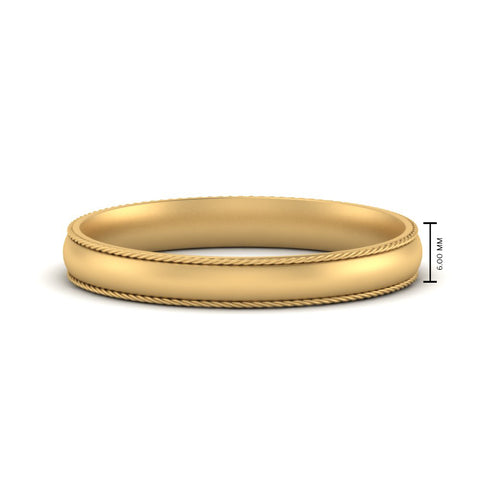 Rope Design Comfort Fit Mens Band