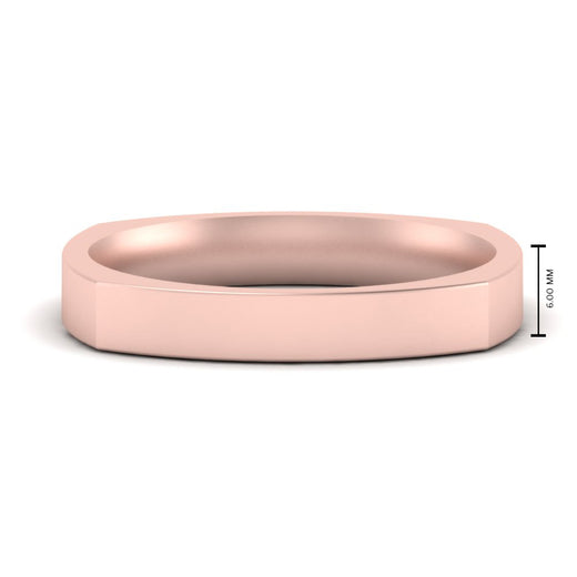Square Comfort Fit Mens Wedding Band