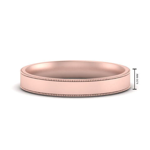 Stepped Edge Comfort Fit Flat Mens Band
