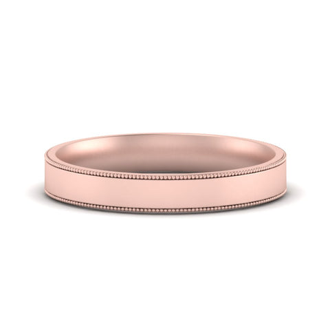 Stepped Edge Comfort Fit Flat Mens Band