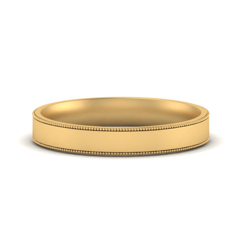 Stepped Edge Comfort Fit Flat Mens Band