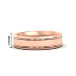 Load image into Gallery viewer, 5 mm Mens Band Double Milgrain
