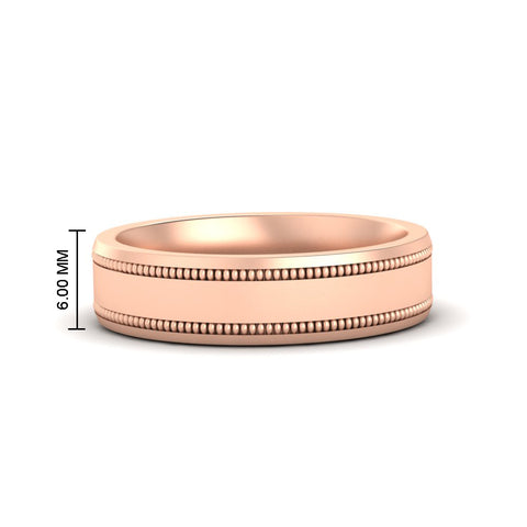 Mens Band Double Milgrain